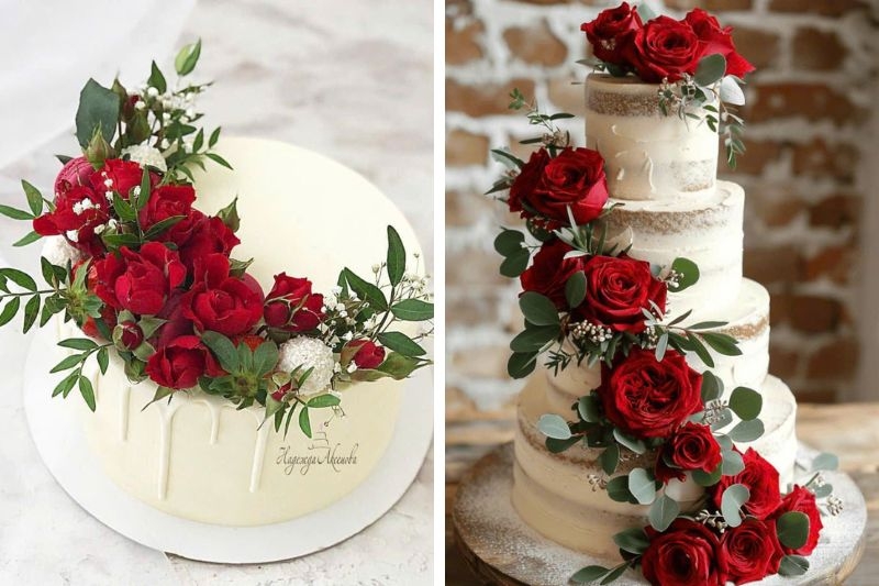 Bánh kem hoa hồng đỏ ảnh 2