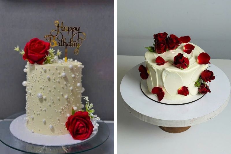 Bánh kem hoa hồng đỏ ảnh 7