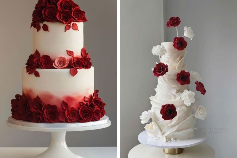 Bánh kem hoa hồng đỏ ảnh 9