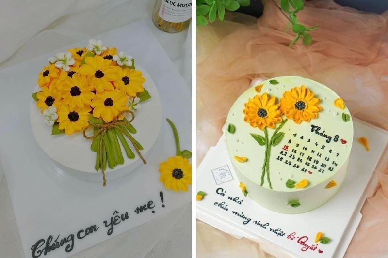 Bánh kem hoa hướng dương ảnh 10