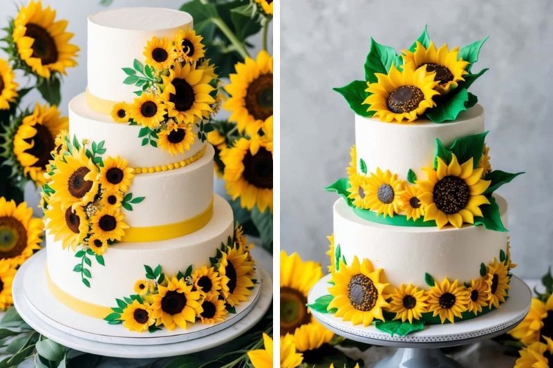 Bánh kem hoa hướng dương ảnh 18