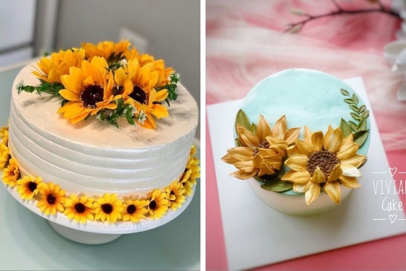 Bánh kem hoa hướng dương ảnh 5