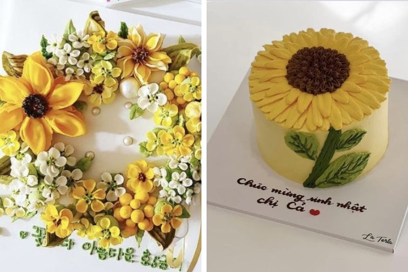 Bánh kem hoa hướng dương ảnh 7