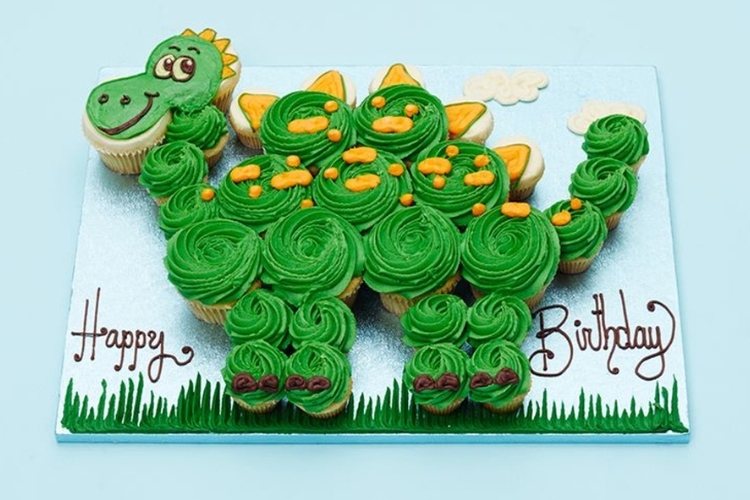 Bánh kem khủng long đơn giản, ngộ nghĩnh 5