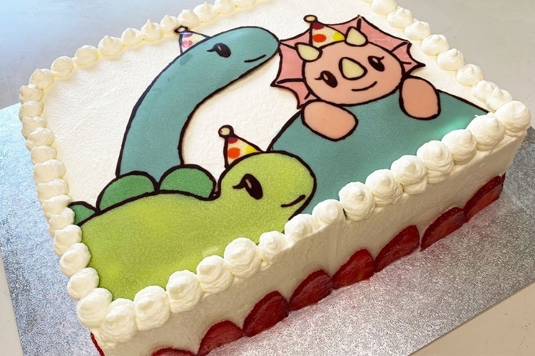 Bánh kem khủng long đơn giản, ngộ nghĩnh 2