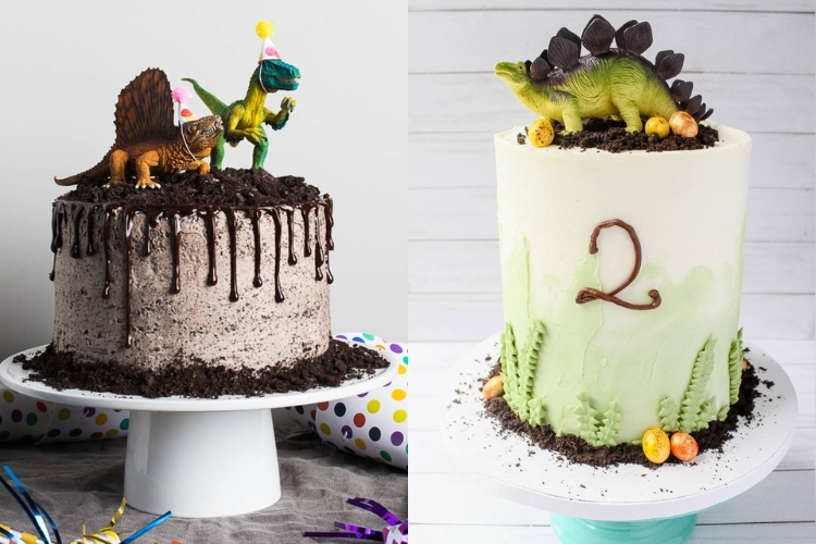 Bánh kem khủng long đơn giản, ngộ nghĩnh 3