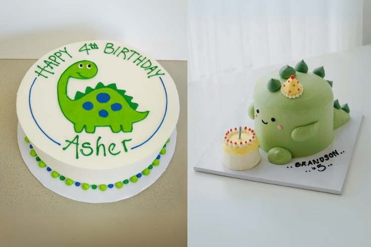 Bánh kem khủng long đơn giản, ngộ nghĩnh 1