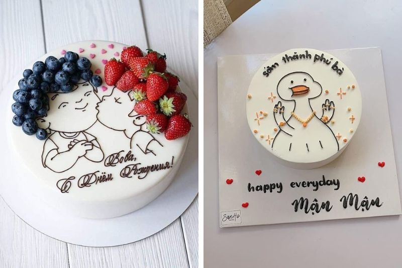 Bánh kem màu trắng ảnh 18