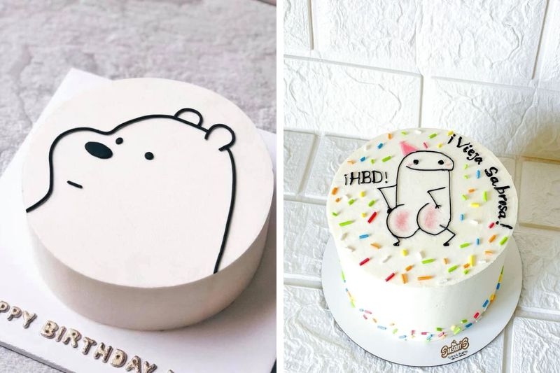 Bánh kem màu trắng ảnh 22