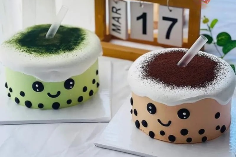 Bánh kem trà sữa ảnh 1