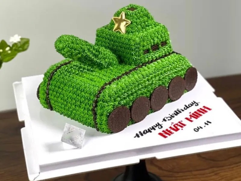 bánh kem xe tăng 3