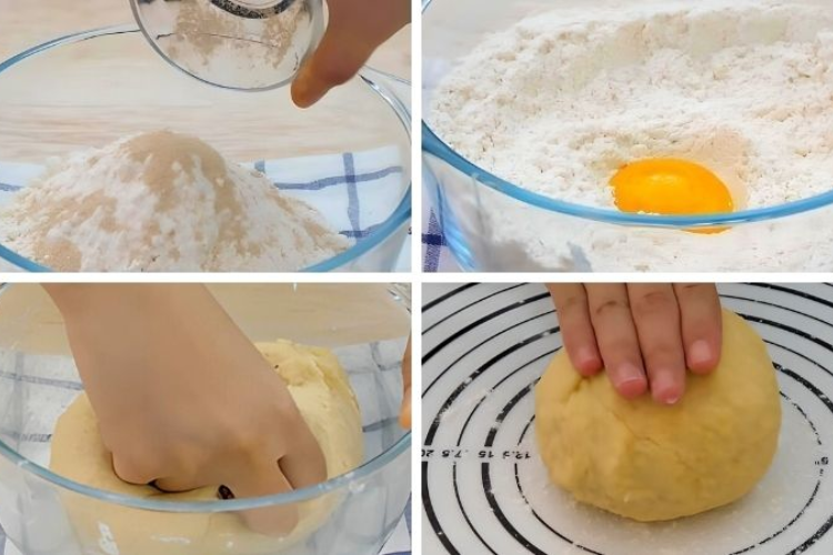 bánh mì nhân mật ong bằng chảo 3