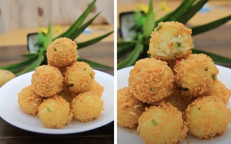 Bánh mì tôm bọc khoai tây chiên