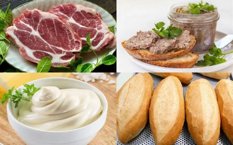 Chuẩn bị nguyên liệu bánh mì xá xíu