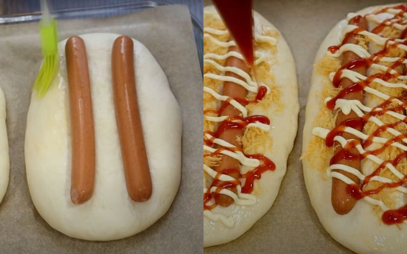 Bánh mì xúc xích chà bông 4