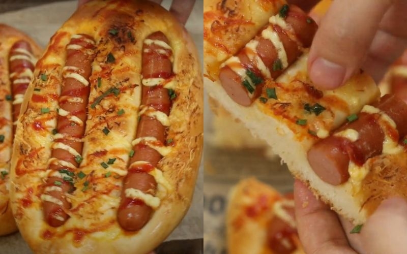 Bánh mì xúc xích chà bông 5