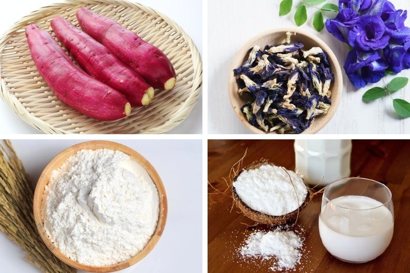 Bánh mochi khoai lang hoa đậu biếc ảnh 1