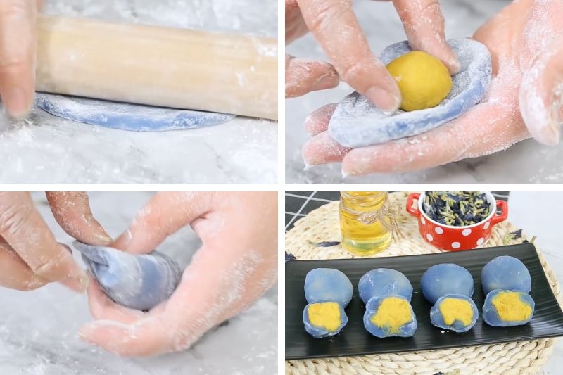 Bánh mochi khoai lang hoa đậu biếc ảnh 7