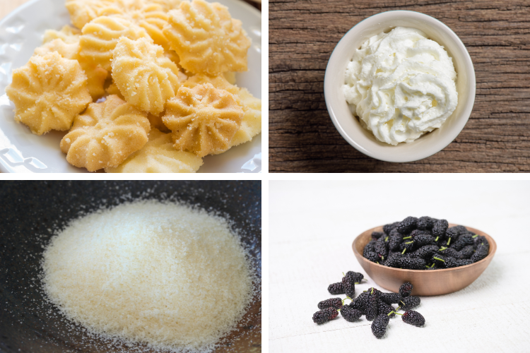 Bánh mousse sữa chua dâu tằm hình 2