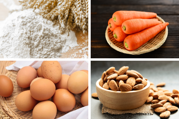 Nguyên liệu bánh ngọt cà rốt