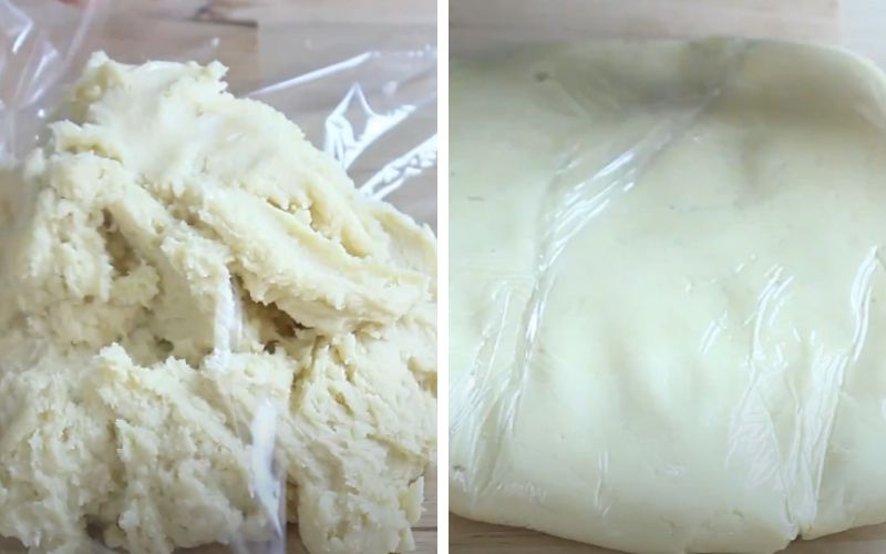 Nhồi và ủ bột làm bánh quy bóng ma