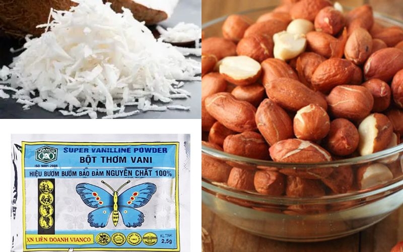 Nguyên liệu phụ (tùy chọn) làm bánh sắn nướng