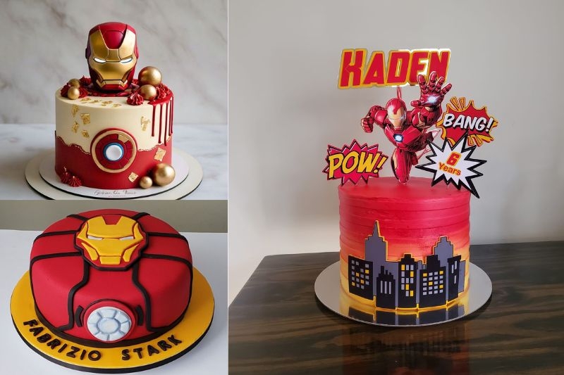 Bánh kem hình siêu nhân Iron Man