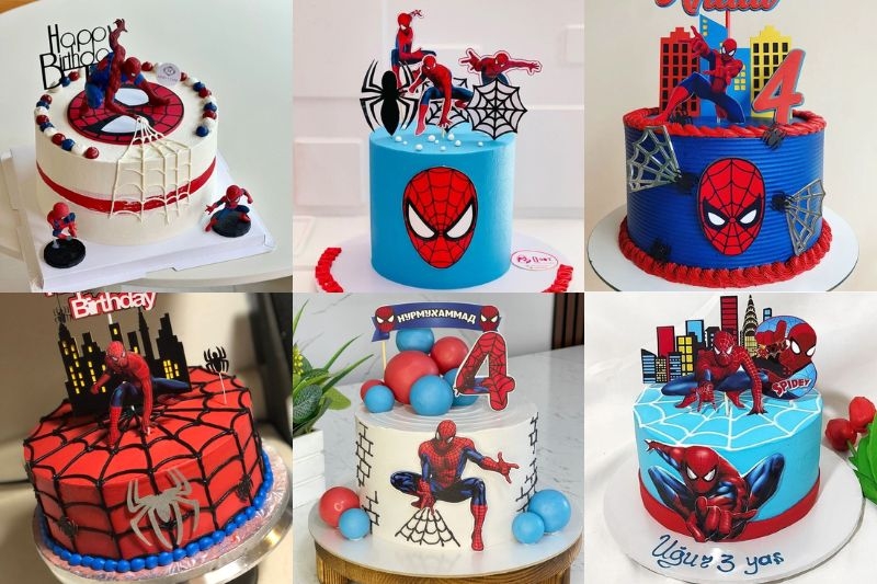 Bánh kem hình siêu nhân nhện Spiderman