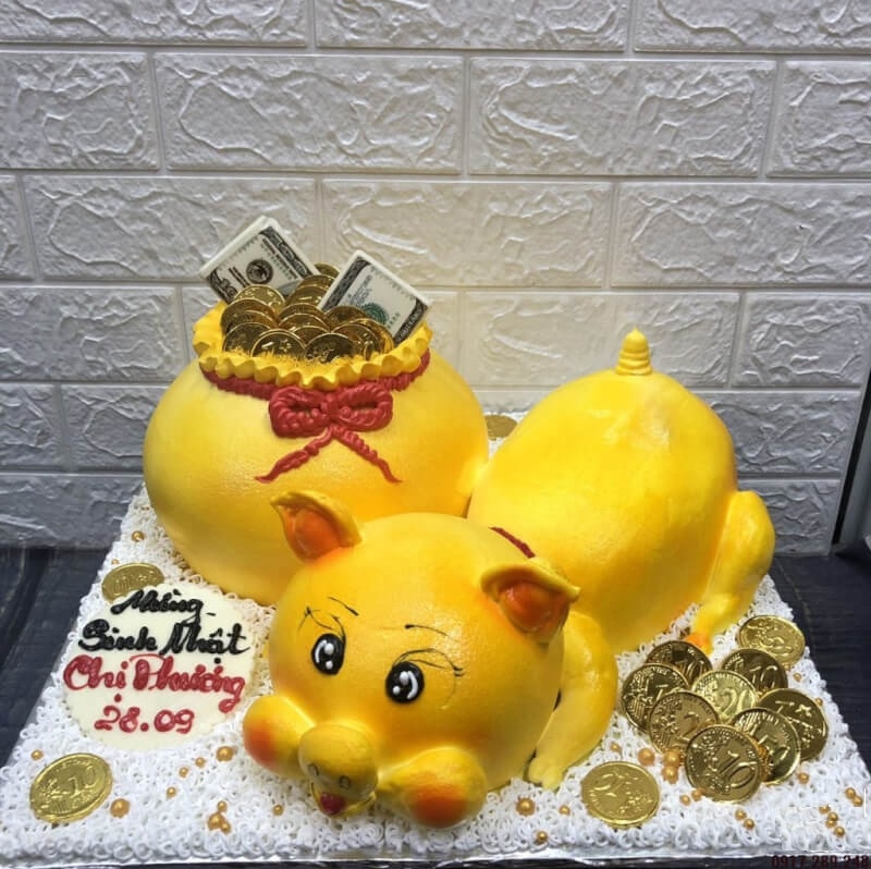 bánh sinh nhật hình con lợn 9
