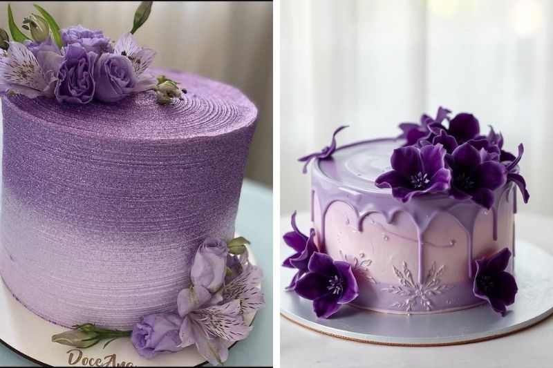 Bánh sinh nhật màu tím ảnh 18