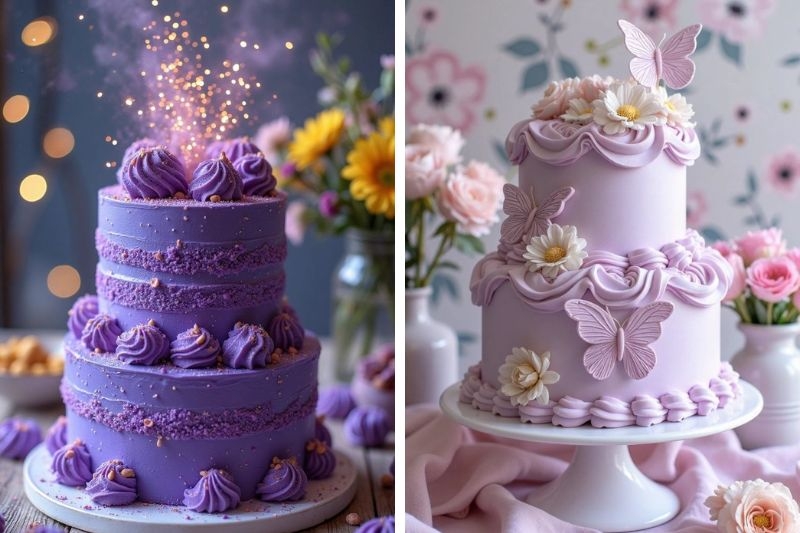 Bánh sinh nhật màu tím ảnh 20