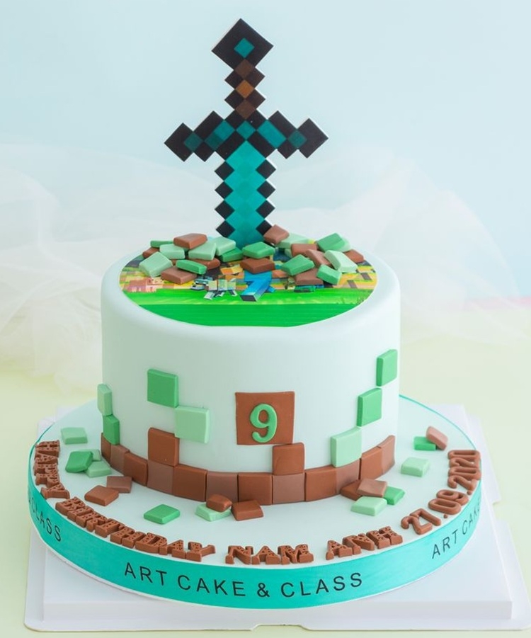 Bánh sinh nhật Minecraft 3