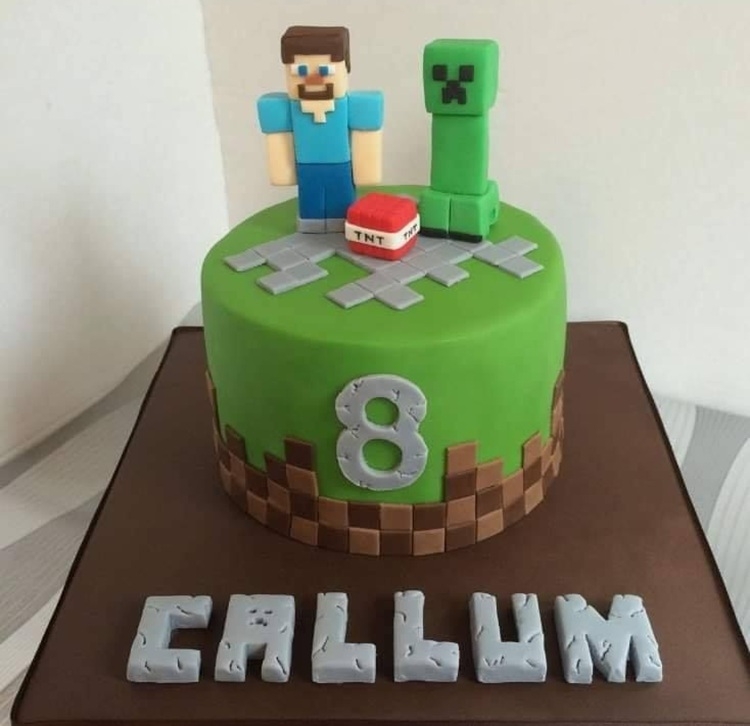 Bánh sinh nhật Minecraft 6