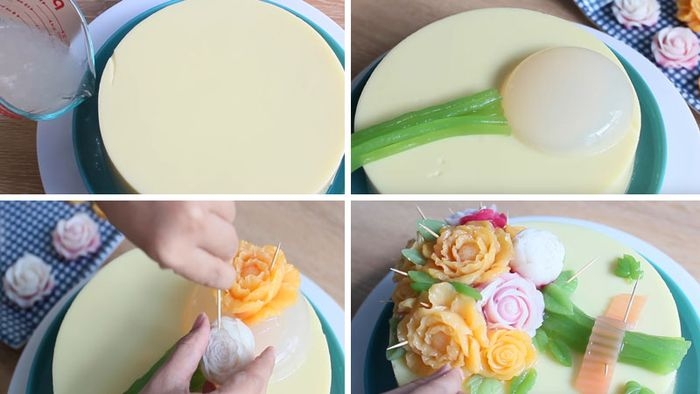 bánh sinh nhật rau câu 4D 4