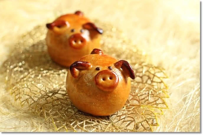 cách làm bánh Trung thu con heo 1