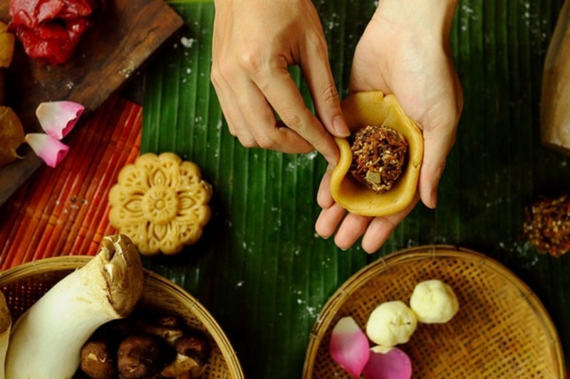 Bánh trung thu nướng nhân thập cẩm chay 7