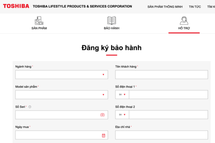 bảo hành Toshiba hình 2