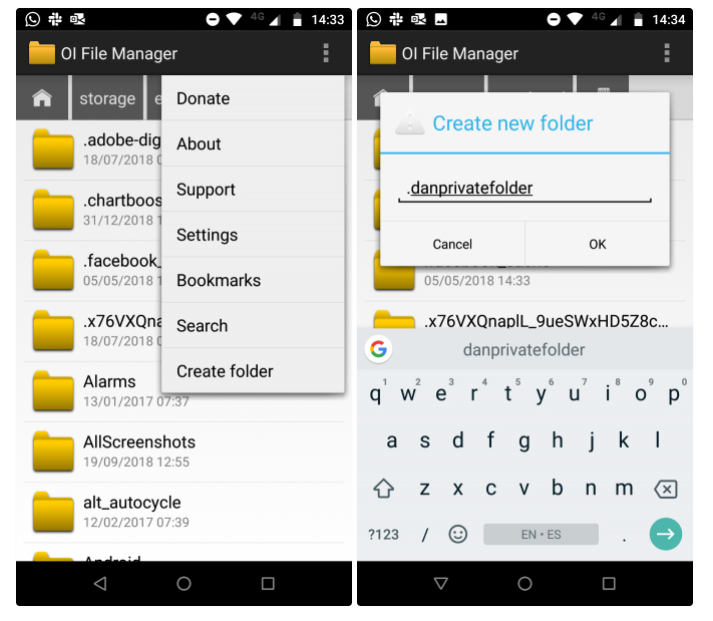 tao thu muc luu anh tren android