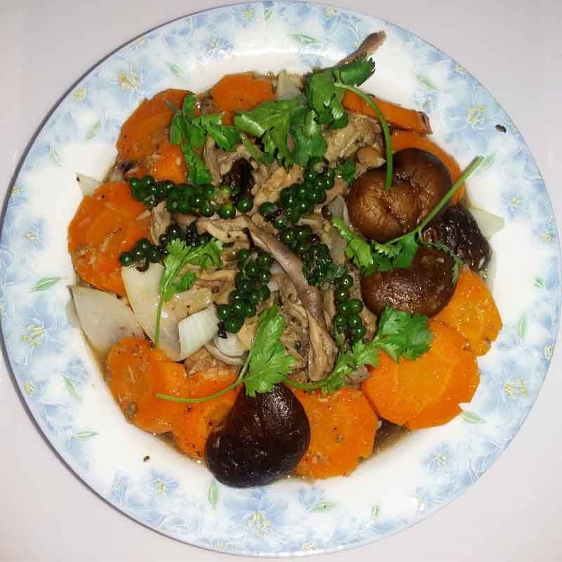bao tử hầm tiêu xanh nước dừa 8