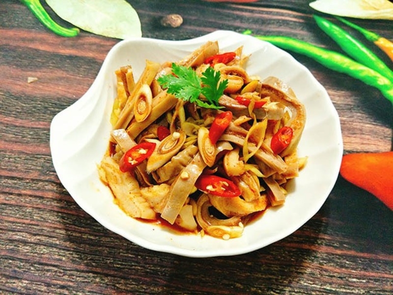 Bao tử heo xào 2