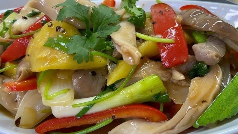 Bao tử heo xào 3