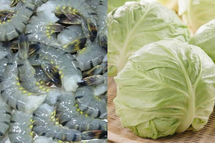 bắp cải cuộn tôm hấp 2