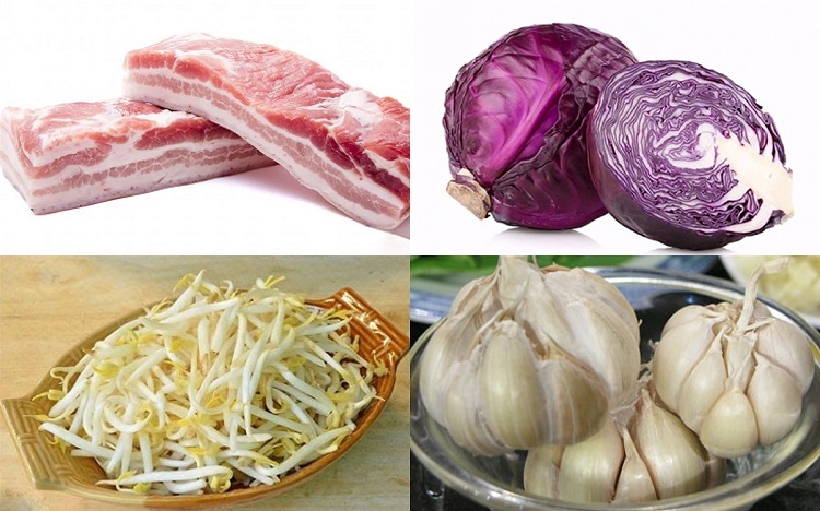 Bắp cải tím xào thịt ba chỉ (Hình 1)