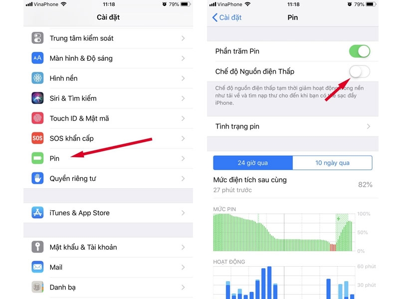 Bật chế độ tiết kiệm pin trên iPhone 6 hình 3