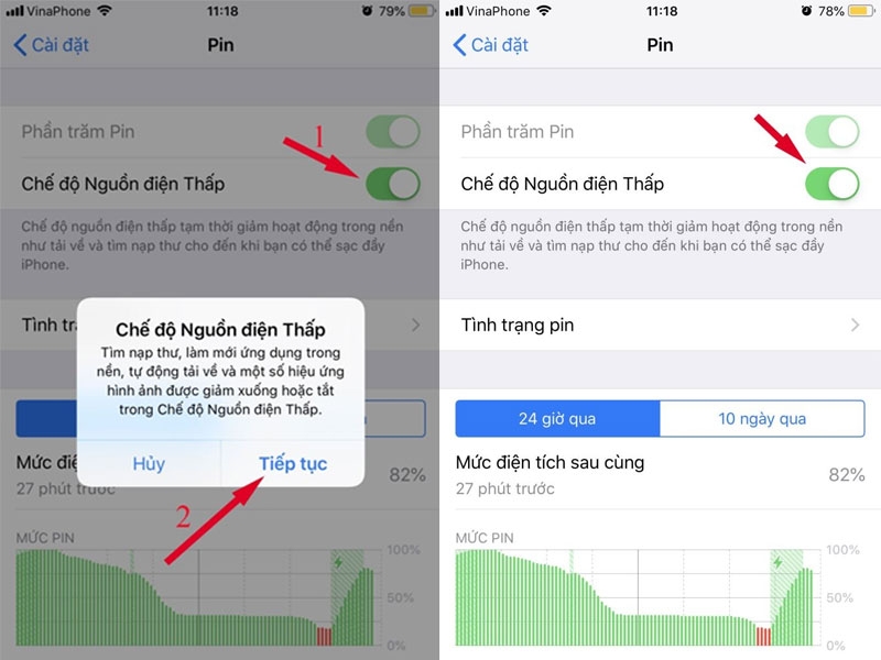Bật chế độ tiết kiệm pin trên iPhone 6 hình 4
