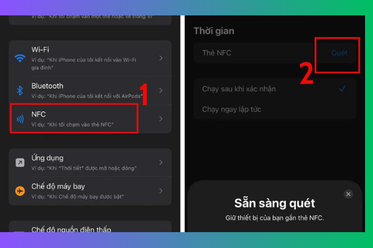 bật nfc trên iphone 12 3