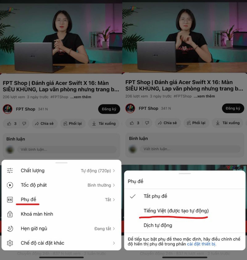 Hướng dẫn chi tiết cách bật phụ đề YouTube​ (hình 8)