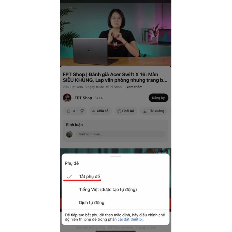 Hướng dẫn chi tiết cách bật phụ đề YouTube​ (hình 12)