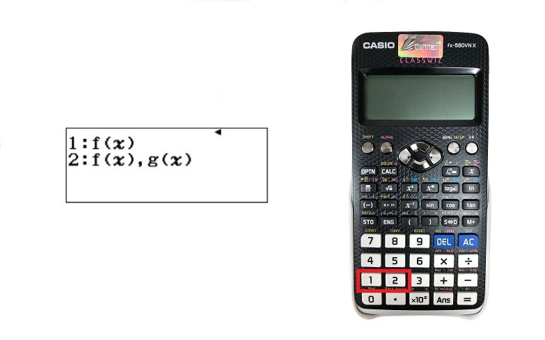 Bật - tắt g(x) trên máy tính Casio 6