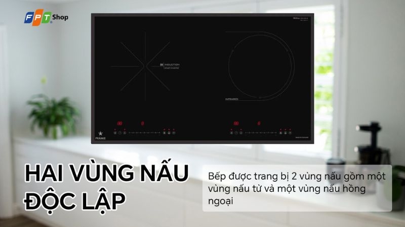 Bếp 1 b&ecirc;n từ 1 b&ecirc;n hồng ngoại Pramie PRTH-N1